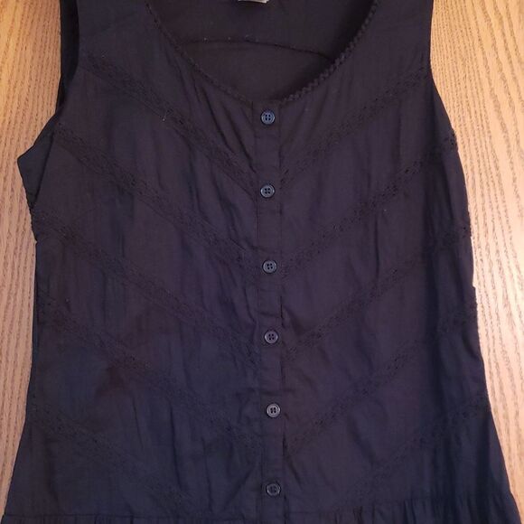 NWOT JFW Just for Wraps Black Boho Sleeveless Dress Jr Sz 9 - Picture 3 of 6